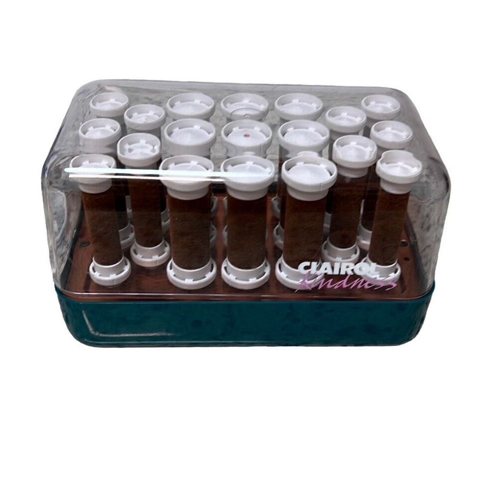 Clairol  Kindness 19 Heated Velvet Foam Rollers Curlers Short Hair 1986 Vintage